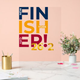 NYC Finisher des Marathons Acrylschild