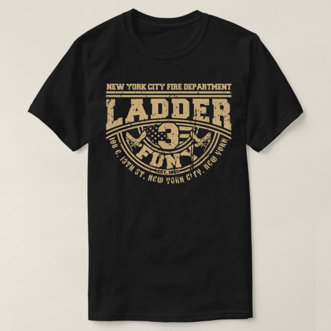 NYC Fire Department Station Lady 3 New York Fire T-Shirt (Design vorne)
