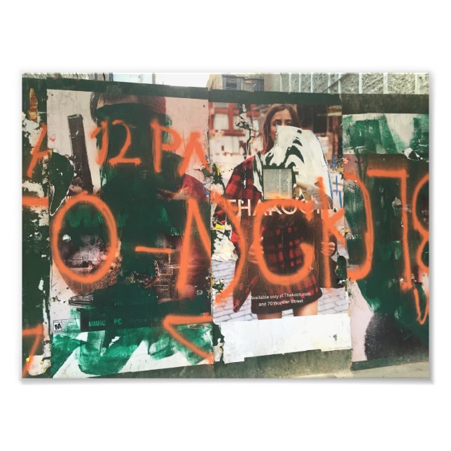 NYC Garment District Graffiti Spraypaint Urban Art Fotodruck (Vorne)