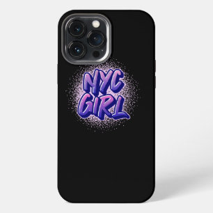 NYC Girl Graffiti Style iPhone 13 Pro Max Hülle