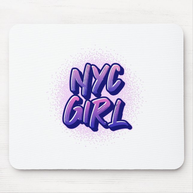 NYC Girl Graffiti Style Mousepad (Vorne)