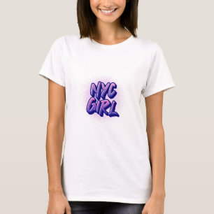 NYC Girl Graffiti Style T-Shirt
