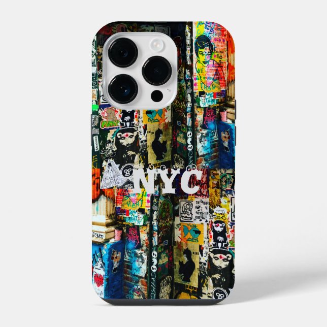 NYC Graffiti Graphic design iPhone Case 14 Pro Hülle (Rückseite)