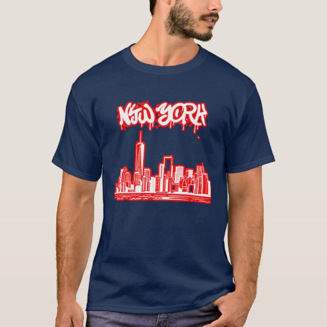 NYC-Grafikdesign T-Shirt (Vorderseite)