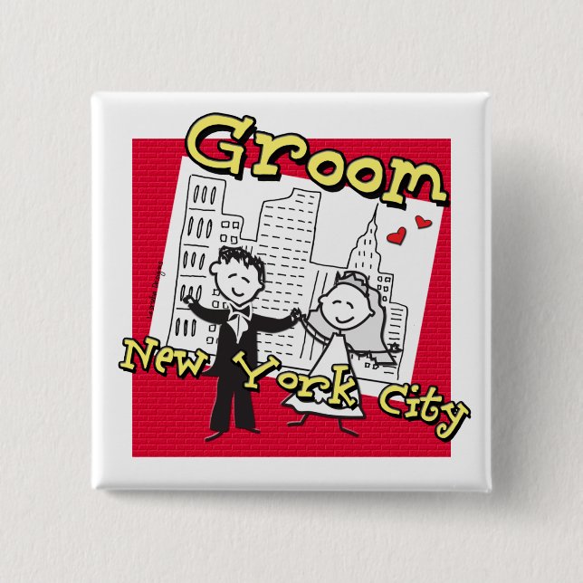 NYC Groom Button (Vorderseite)