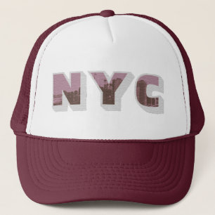 NYC große Apple Vintage Foto-Grafikart Truckerkappe