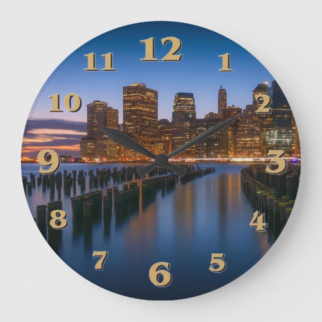 NYC GROßE WANDUHR (Vorderseite)