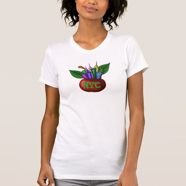 NYC großer Apfel-T - Shirtentwurf T-Shirt (Vorderseite)