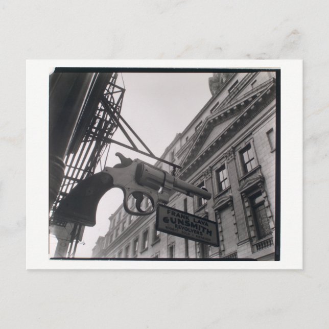 NYC Gunsmith Foto von Berenice Abbott Postcard Postkarte (Vorderseite)