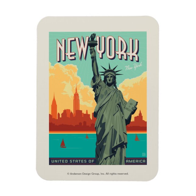 NYC - Lady Liberty Magnet (Vertikal)
