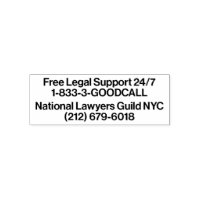 NYC Legal Support Hotlines für Demonstranten