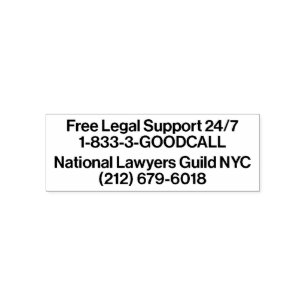 NYC Legal Support Hotlines für Demonstranten Permastempel