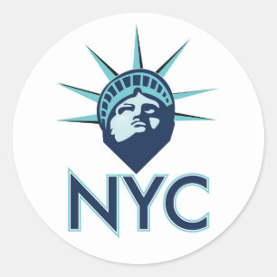 NYC Liberty Runder Aufkleber