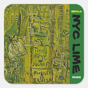 NYC LIMETTEN KUSH QUADRATISCHER AUFKLEBER