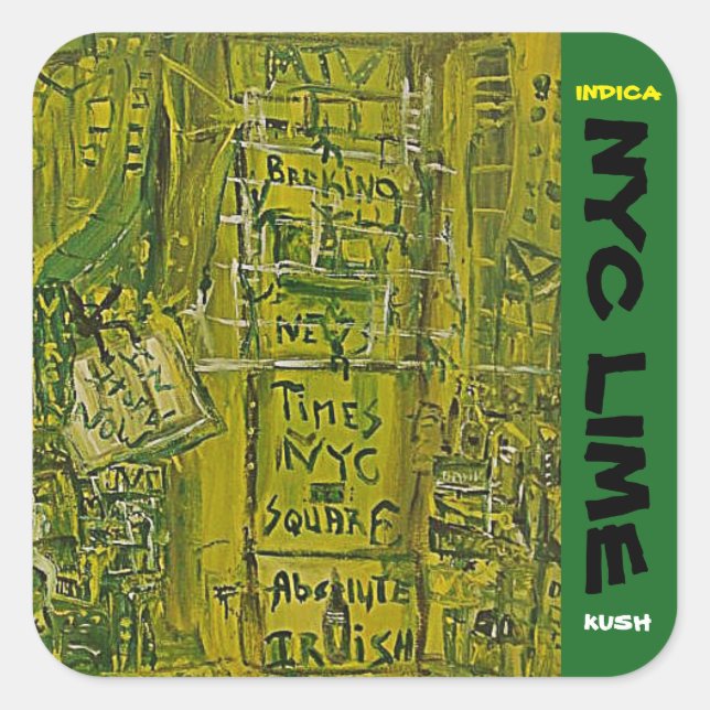 NYC LIMON KUSH QUADRATISCHER AUFKLEBER (Vorderseite)