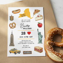 NYC Lokal Gewachsener Ikonen-Skizze Babyparty