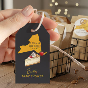NYC-Lokalgewachsene Cheesecake-Baby-Shower-Geschen Geschenkanhänger