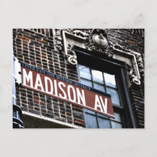 NYC Madison Ave Postkarte