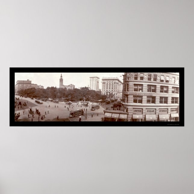 NYC Madison Square Foto 1907 Poster (Vorne)