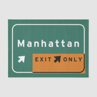NYC Manhattan Ausgangs-Autobahn-Autobahn-Straße Seidenpapier