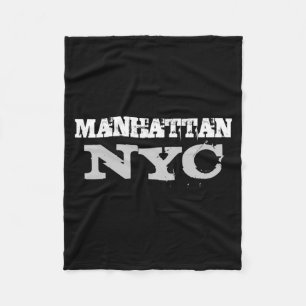 Nyc Manhattan New York City Elegantes Schwarz Temp Fleecedecke