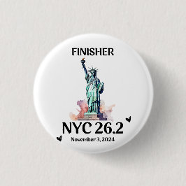 NYC Marathon Finisher Geschenk für den Läufer Button