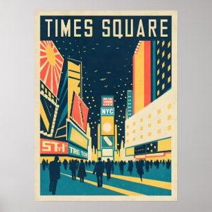 NYC mit atemberaubendem Times Square Poster