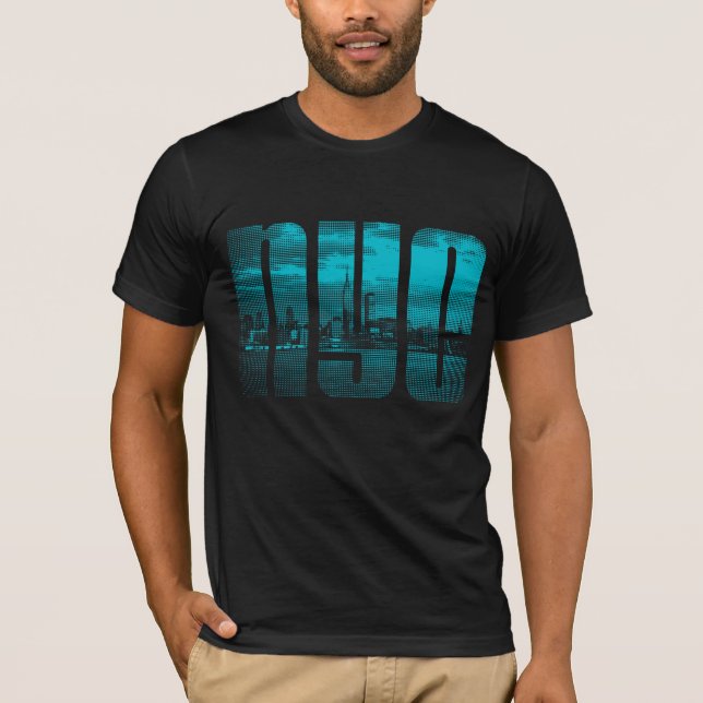 NYC mit Skyline T-Shirt (Vorderseite)