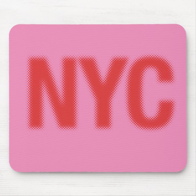 NYC Mousepad (rotes Rosa) (Vorne)
