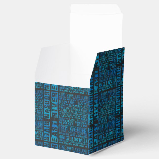 NYC-Nachbarschaften Blue Geschenkschachtel (Geöffnet)