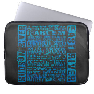 NYC-Nachbarschaften Blue Laptopschutzhülle