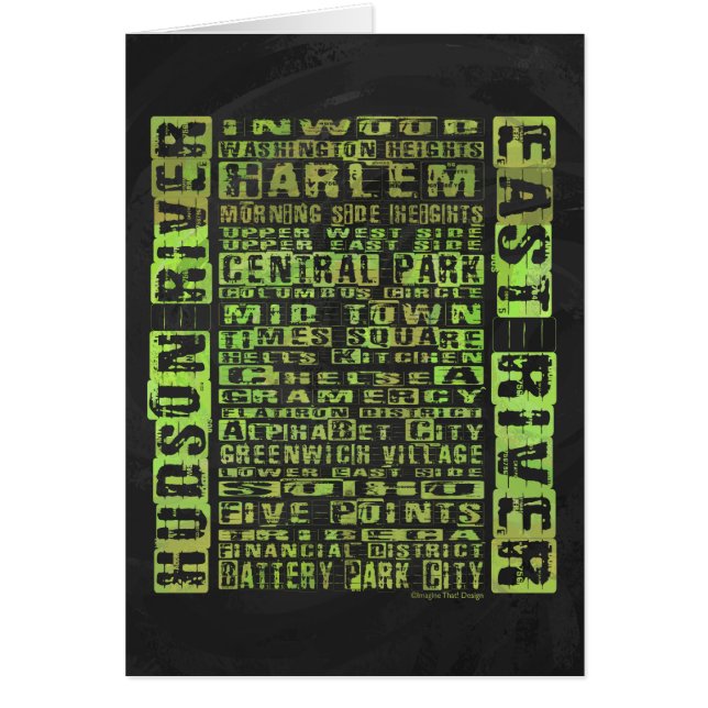 NYC-Nachbarschaften grün (Vorne)