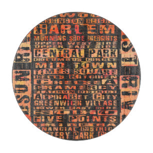 NYC Neighhoods Orange Schneidebrett