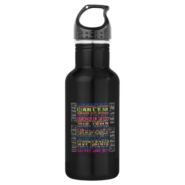NYC Neighhoods Rainbow Trinkflasche (Vorderseite)
