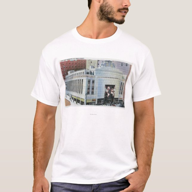 NYC, neue York42nd Straßen-Ansicht der Anschlüsse T-Shirt (Vorderseite)