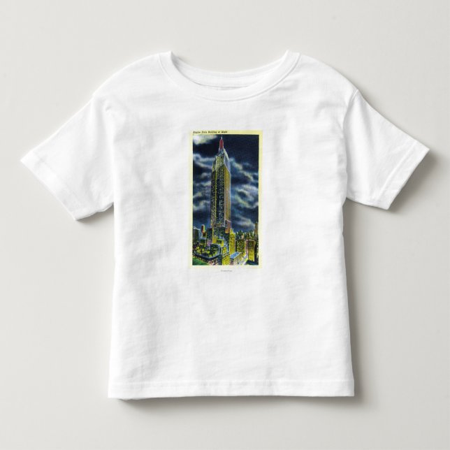 NYC, neues YorkEmpire Staats-Gebäude nachts Kleinkind T-shirt (Vorderseite)
