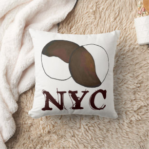 NYC New York City Black and White Cookie Bäckerei Kissen