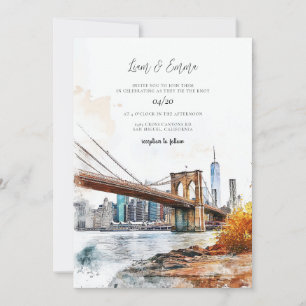 NYC New York City Hochzeitssehenswürdigkeiten Einladung