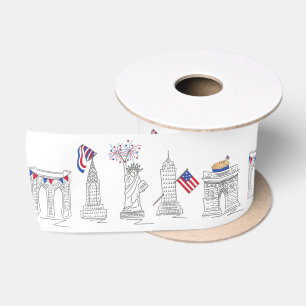 NYC New York City July 4. USA Amerika Satinband