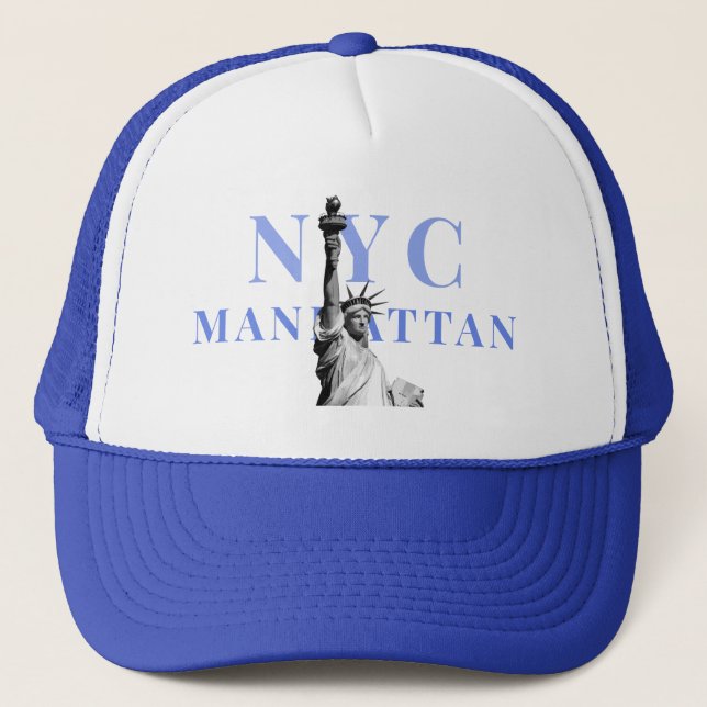 Nyc New York City Manhattan Liberty Statue Truckerkappe (Vorderseite)