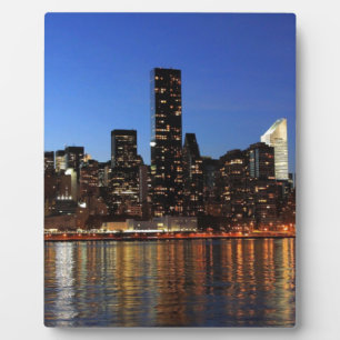 NYC New York City Manhattan Nacht Fotoplatte
