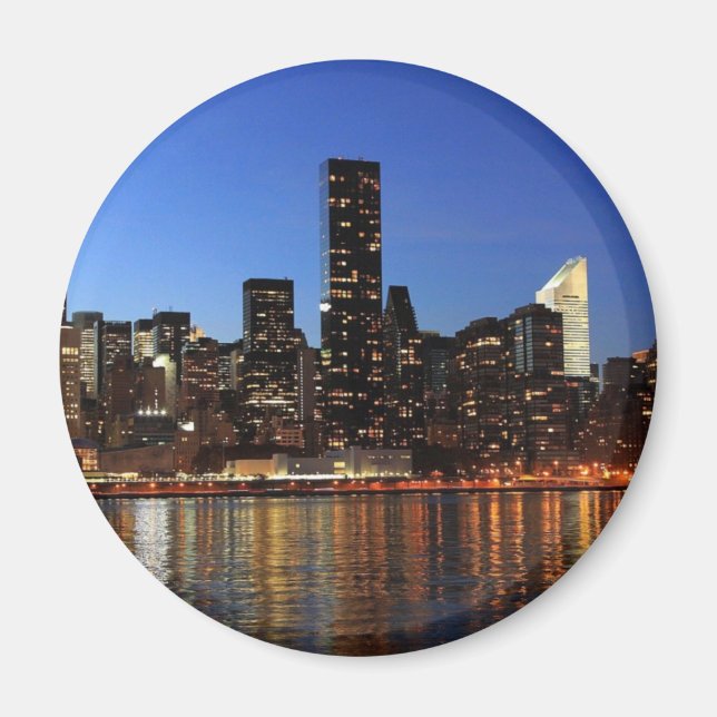 NYC New York City Manhattan Nacht Magnet (Vorne)