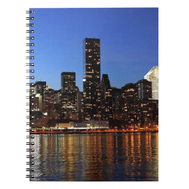 NYC New York City Manhattan Nacht Notizblock (Vorderseite)