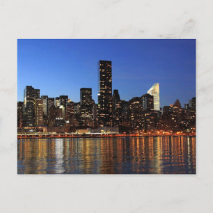 NYC New York City Manhattan Nacht Postkarte