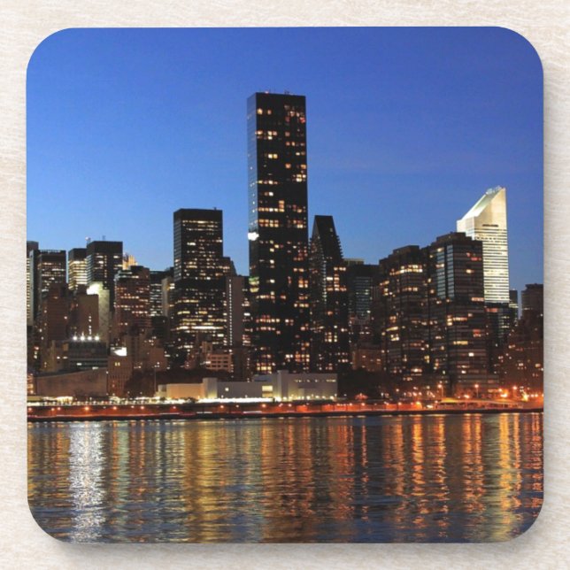 NYC New York City Manhattan Nacht Untersetzer (Vorderseite)