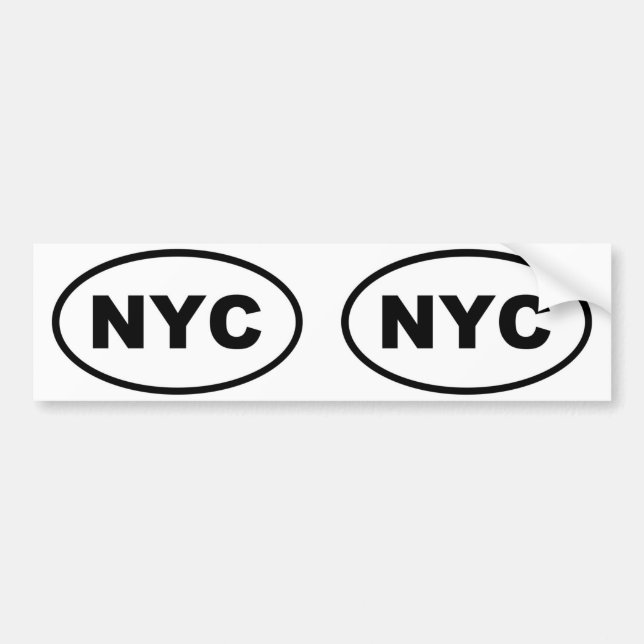 NYC New York City oval Autoaufkleber (Vorne)