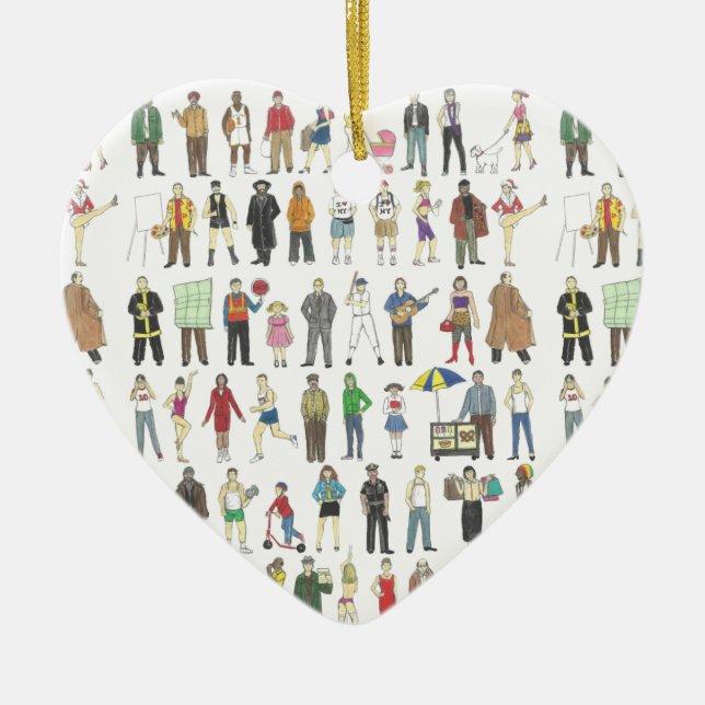 NYC New York City People Citizenship Art Keramikornament (Vorne)