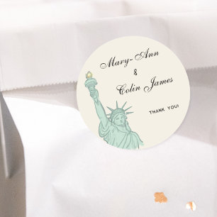 NYC New York City Silhouette Hochzeit Aufkleber
