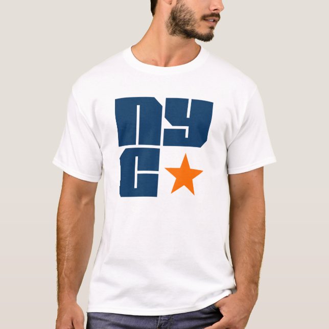 NYC New York City Star Blocktext Shirt (Vorderseite)
