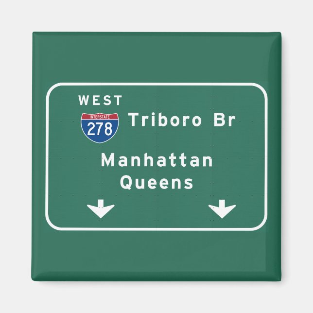 NYC New York City Triboro Br Manhattan Interstate Magnet (Vorne)